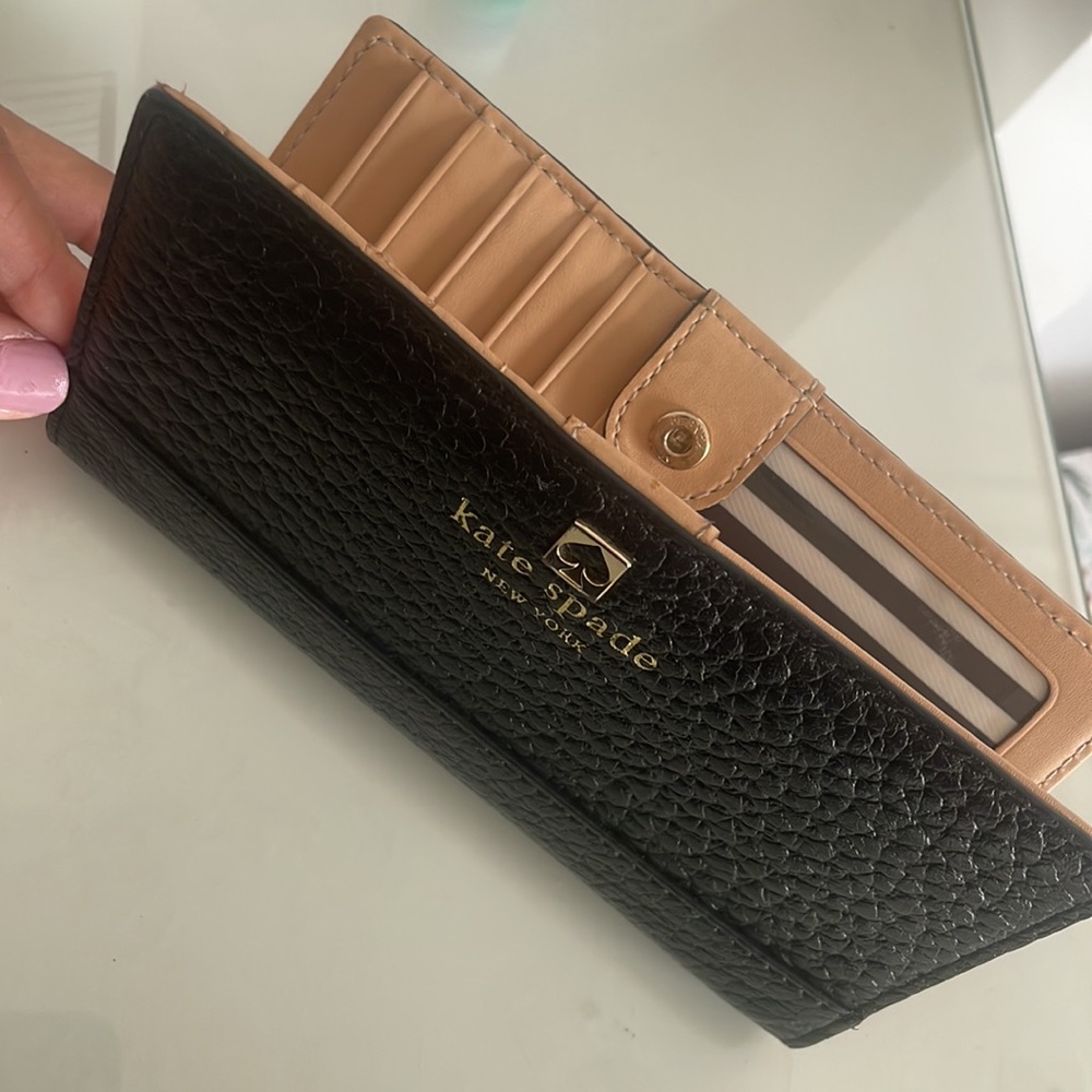 Kate Spade, wallet, brown and black color